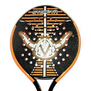 Viking Athletics Stealth Platform Tennis Paddle 4 1/4" Grip Orange Black White